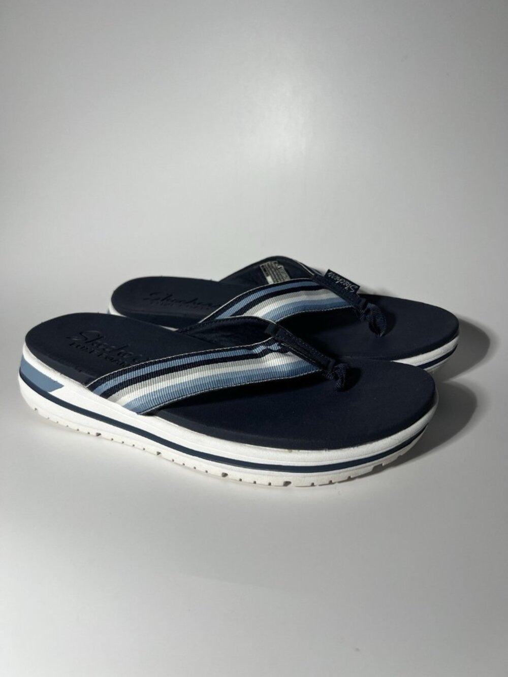 Skechers 163200 Integrades Navy Thong Sandals Women’s 7M - Picture 3 of 13